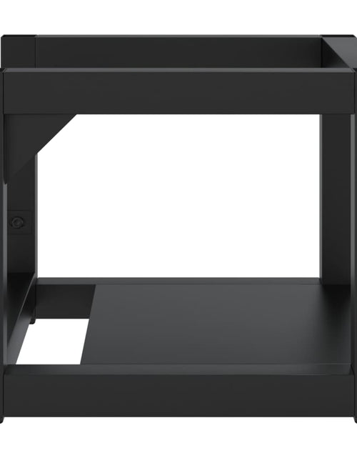 Загрузите изображение в средство просмотра галереи, Cadru chiuvetă de baie pentru perete, negru, 40x38x31 cm, fier - Lando
