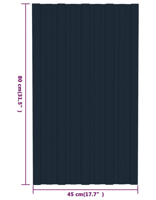 Загрузите изображение в средство просмотра галереи, Panouri pentru acoperiș 12 buc antracit 80x45cm oțel galvanizat
