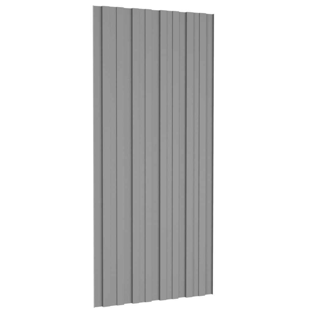 Panouri pentru acoperiș 36 buc. gri 100x45 cm oțel galvanizat