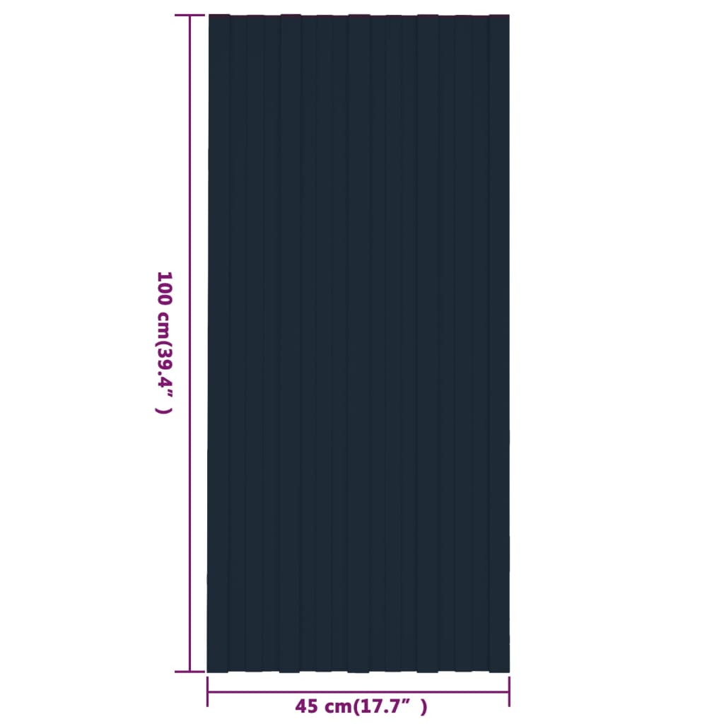 Panouri acoperiș 36 buc. antracit 100x45 cm oțel galvanizat