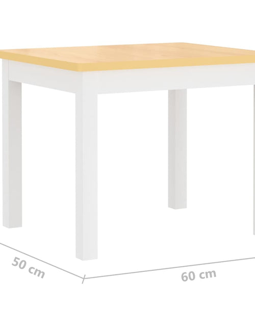 Încărcați imaginea în vizualizatorul Galerie, Set masă&amp;scaune pentru copii, 4 piese, alb și bej, MDF
