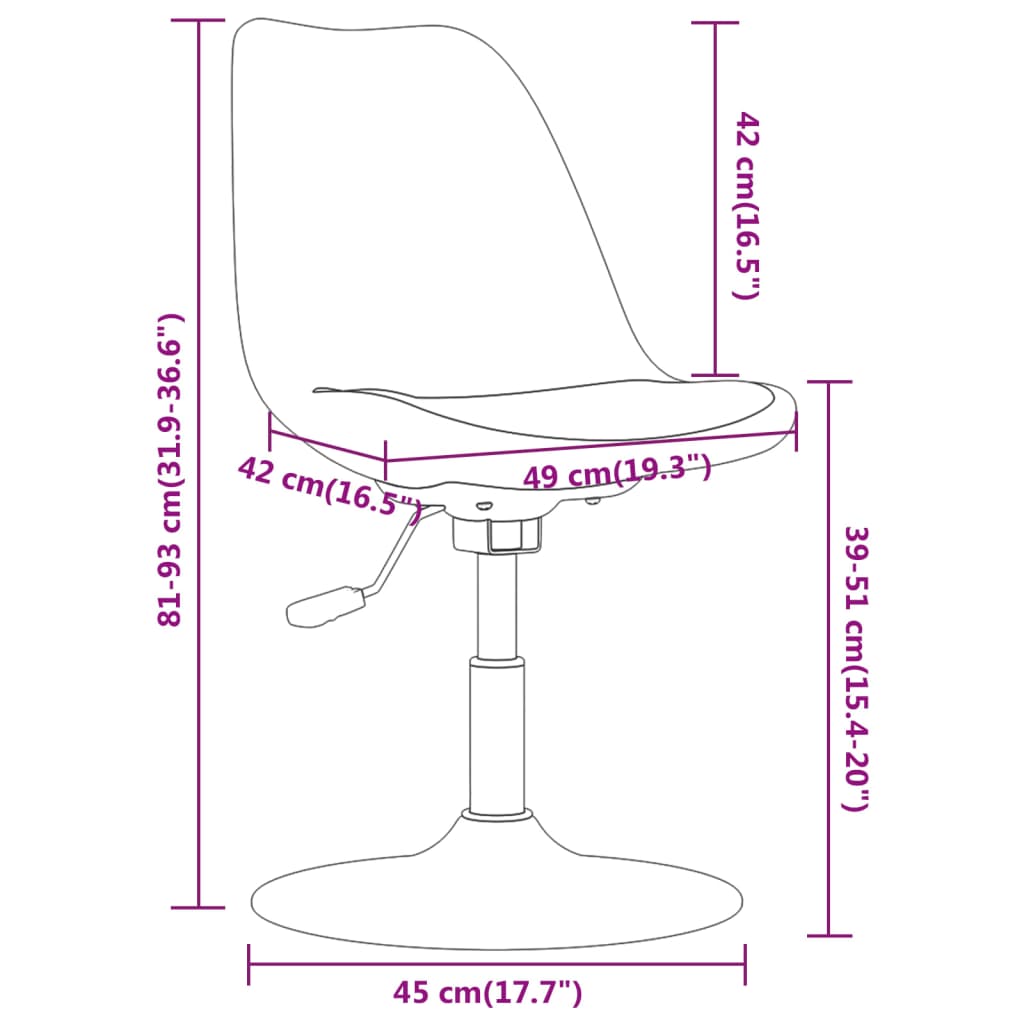 Scaune de bucătărie pivotante, 4 buc., albastru, textil