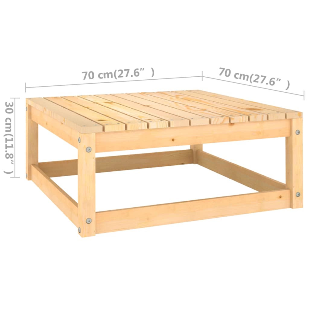 Set mobilier de grădină cu perne, 13 piese, lemn masiv de pin - Lando