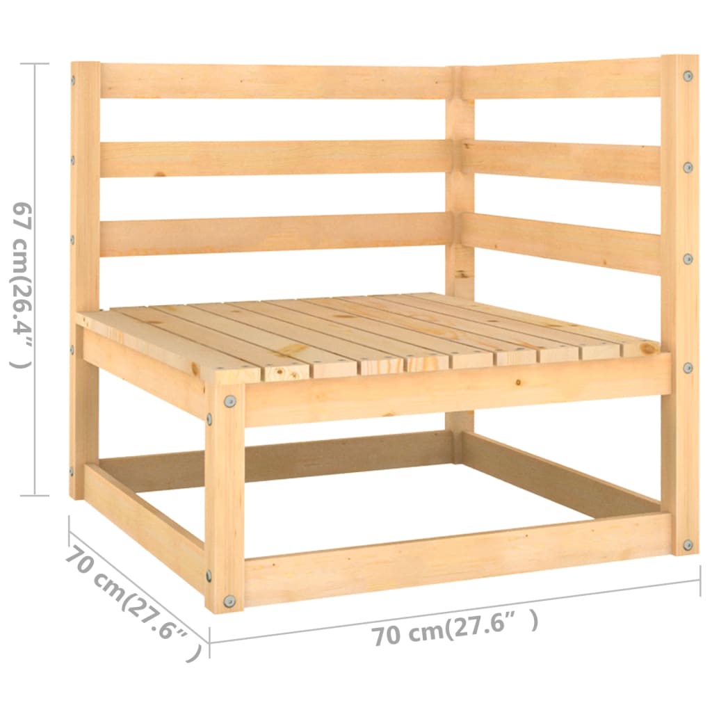 Set mobilier de grădină cu perne, 3 piese, lemn masiv de pin