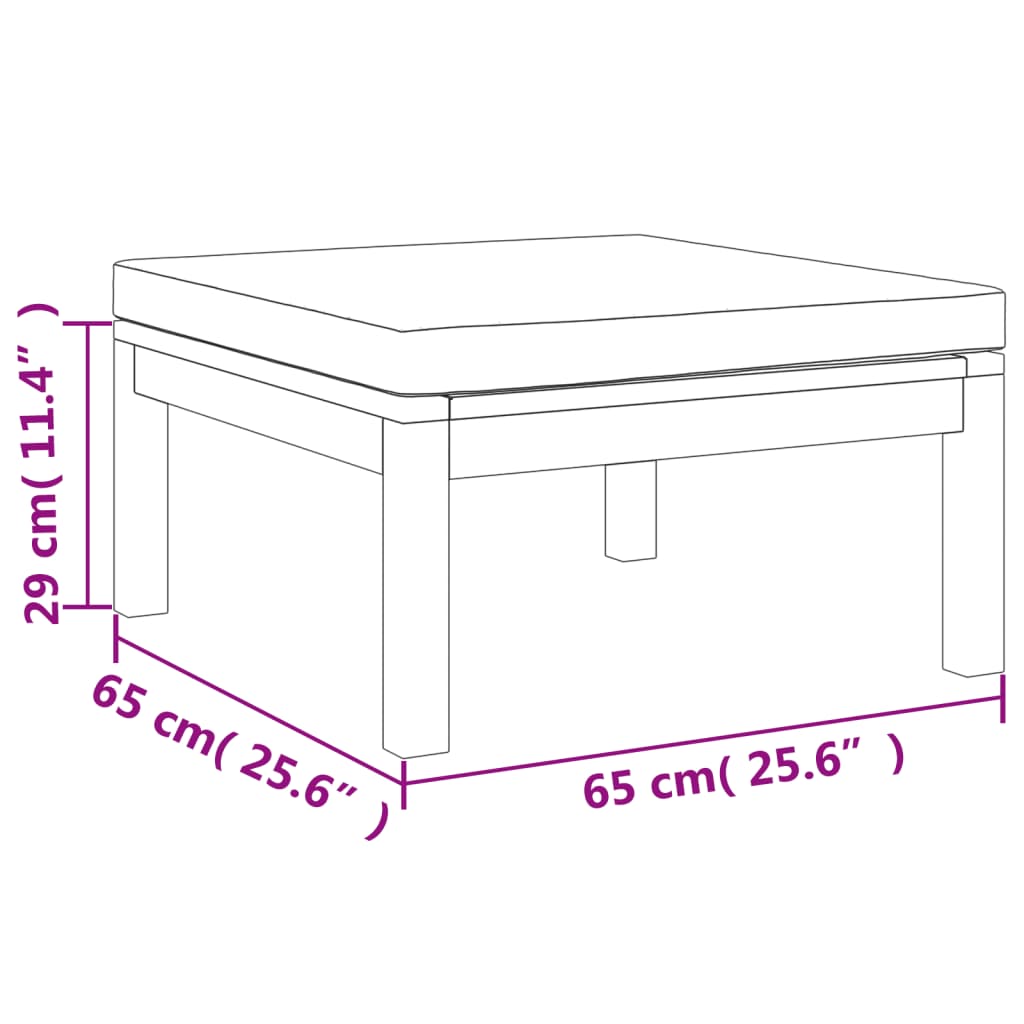 Set mobilier grădină cu perne crem, 3 piese, lemn masiv acacia