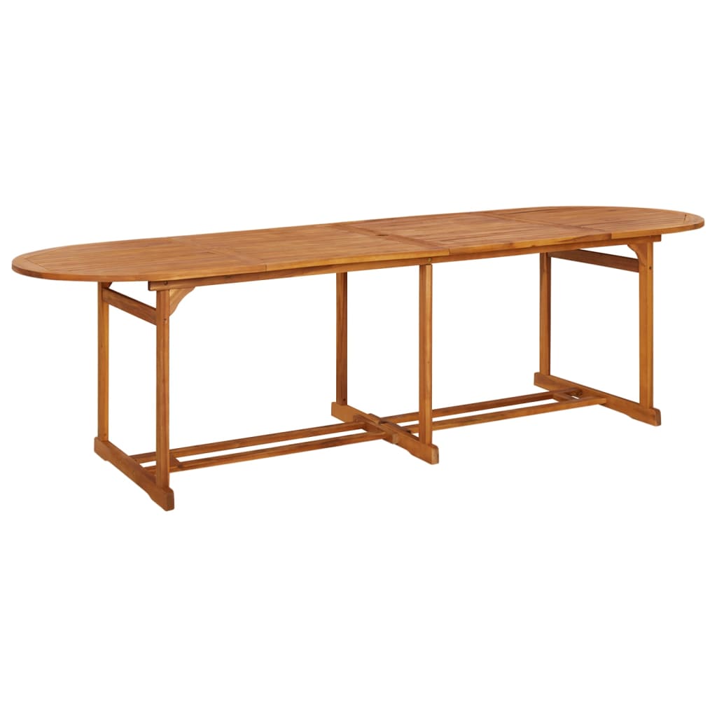 Set mobilier de grădină 11 piese 280x90x75cm, lemn masiv acacia