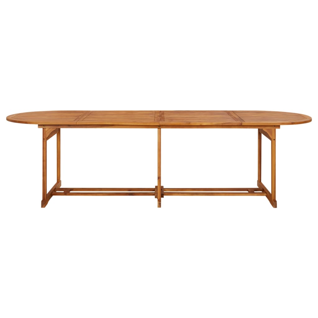 Set mobilier de grădină 11 piese 280x90x75cm, lemn masiv acacia