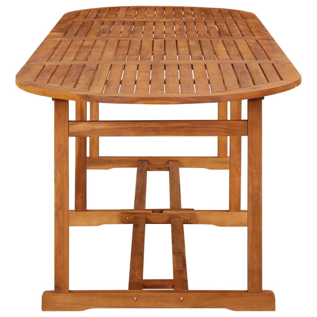 Set mobilier de grădină 11 piese 280x90x75cm, lemn masiv acacia