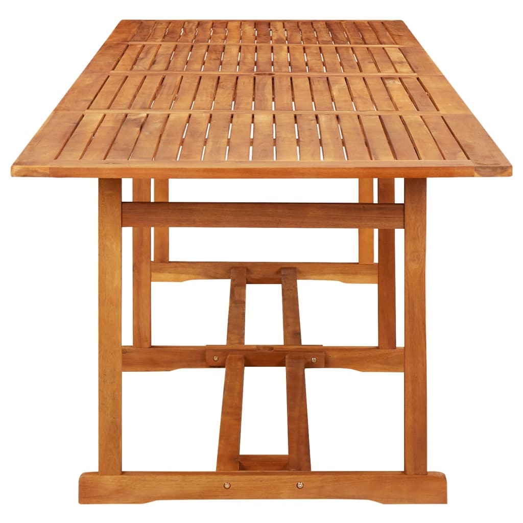 Set mobilier de grădină 11 piese 280x90x75cm, lemn masiv acacia