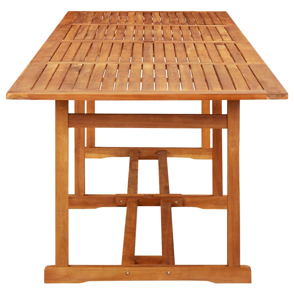 Set de masă pentru grădină, 11 piese, lemn masiv de acacia