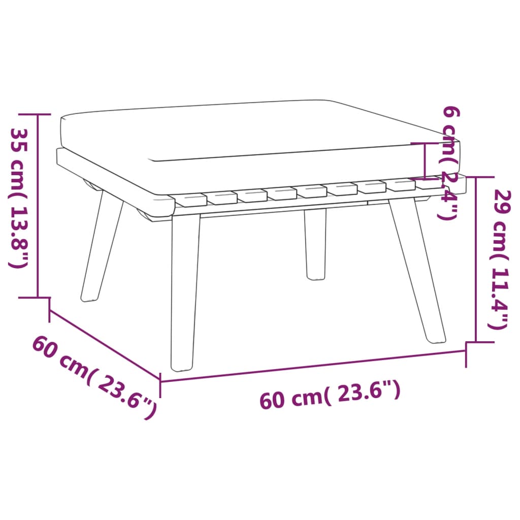 Set mobilier de grădină cu perne, 8 piese, lemn masiv acacia - Lando