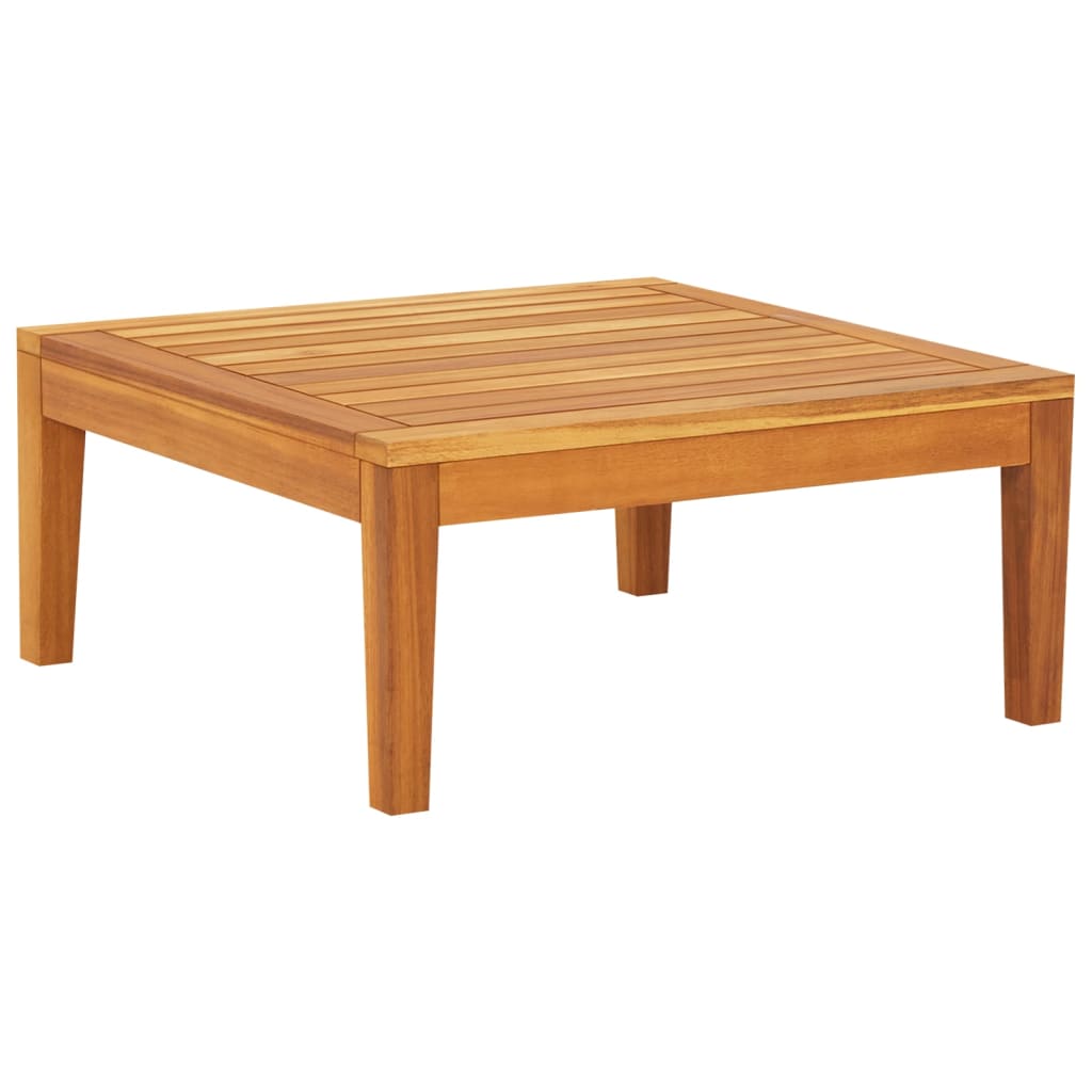 Set mobilier grădină perne alb/crem, 4 piese, lemn de acacia