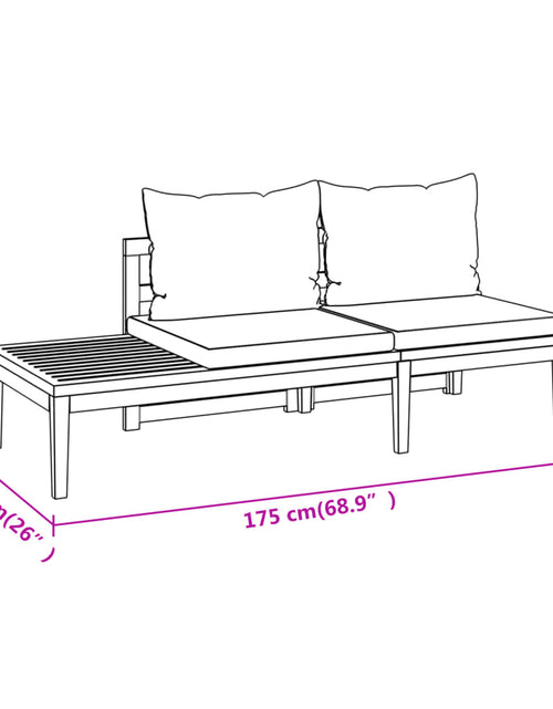 Загрузите изображение в средство просмотра галереи, Set mobilier grădină perne alb/crem, 4 piese, lemn de acacia
