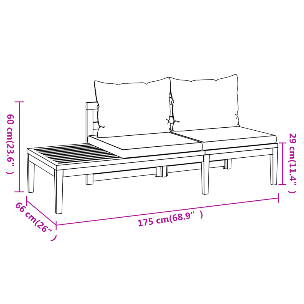 Set mobilier grădină perne alb/crem, 4 piese, lemn de acacia