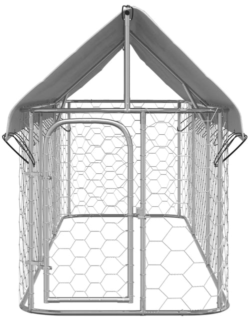 Загрузите изображение в средство просмотра галереи, Padoc pentru câini de exterior, cu acoperiș, 400x100x150 cm
