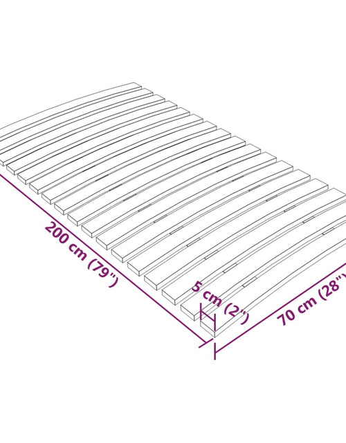 Încărcați imaginea în vizualizatorul Galerie, Bază de pat cu șipci, 17 șipci, 70x200 cm
