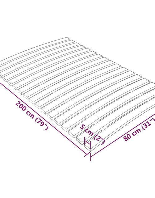 Încărcați imaginea în vizualizatorul Galerie, Bază de pat cu șipci, 17 șipci, 80x200 cm
