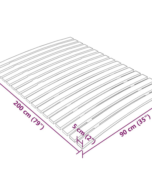 Загрузите изображение в средство просмотра галереи, Bază de pat cu șipci, 17 șipci, 90x200 cm

