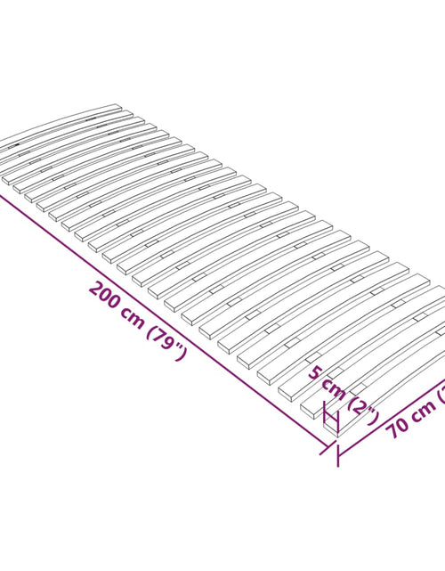 Încărcați imaginea în vizualizatorul Galerie, Bază de pat cu șipci, 24 șipci, 70x200 cm
