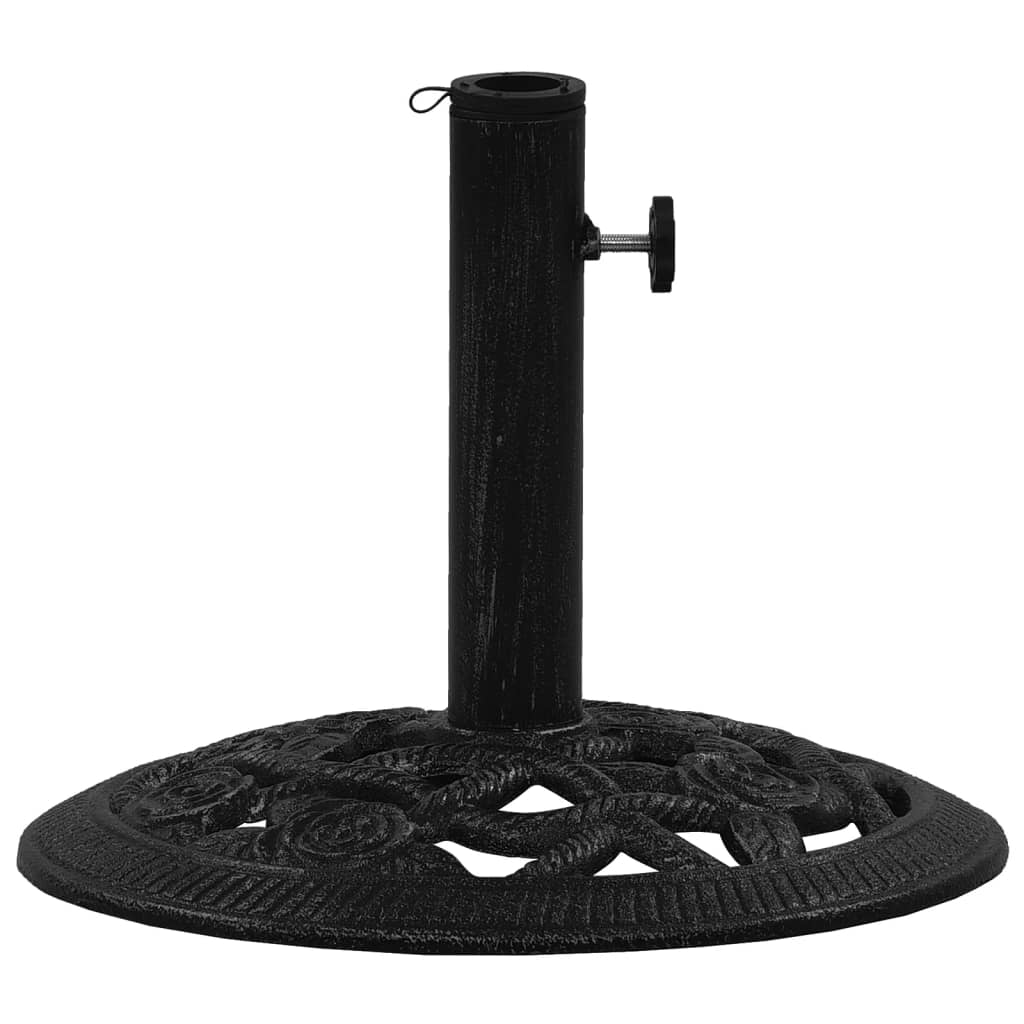Suport de umbrelă, negru, 40x40x32 cm, fontă - Lando