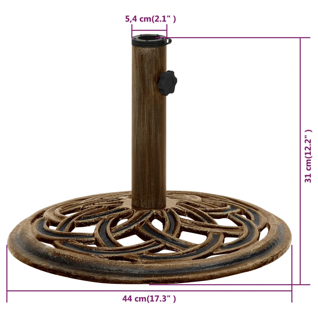 Suport de umbrelă, bronz, 44x44x31, fontă - Lando
