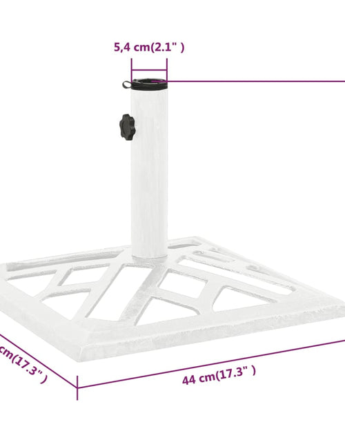 Încărcați imaginea în vizualizatorul Galerie, Suport de umbrelă, alb, 44x44x31, fontă - Lando
