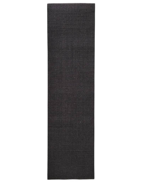 Încărcați imaginea în vizualizatorul Galerie, Covor din sisal natural, negru, 66x250 cm - Lando
