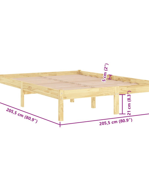 Загрузите изображение в средство просмотра галереи, Cadru de pat, 200x200 cm, lemn masiv de pin
