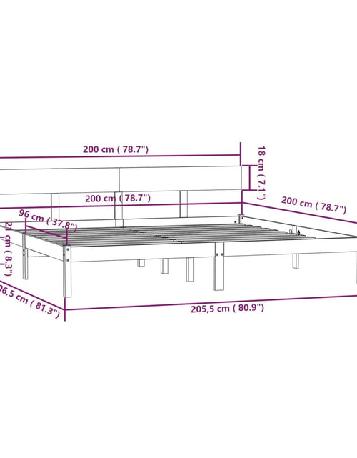 Încărcați imaginea în vizualizatorul Galerie, Pat de zi, gri, 200x200 cm, lemn masiv de pin
