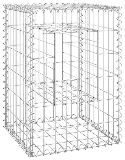 Загрузите изображение в средство просмотра галереи, Stâlpi tip coș gabion, 2 buc., 40x40x60 cm, fier
