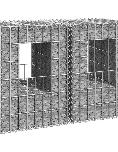 Загрузите изображение в средство просмотра галереи, Stâlpi tip coș gabion, 2 buc., 40x40x60 cm, fier
