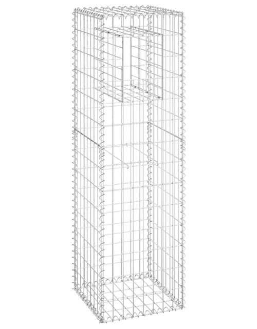 Загрузите изображение в средство просмотра галереи, Stâlp tip coș gabion, 40x40x140 cm, fier
