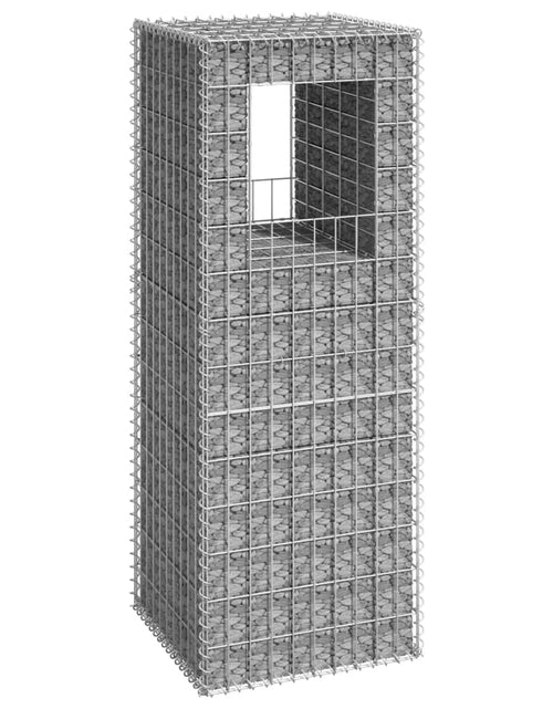 Încărcați imaginea în vizualizatorul Galerie, Stâlp coș gabion, 50x50x140 cm, fier

