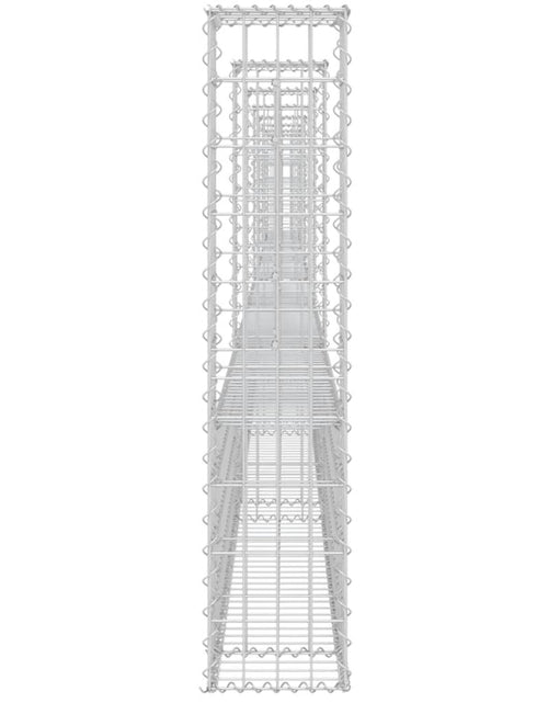 Încărcați imaginea în vizualizatorul Galerie, Coș gabion în formă de U cu 8 stâlpi, 860x20x100 cm, fier
