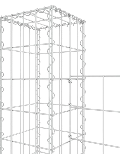 Încărcați imaginea în vizualizatorul Galerie, Coș gabion în formă de U cu 8 stâlpi, 860x20x150 cm, fier
