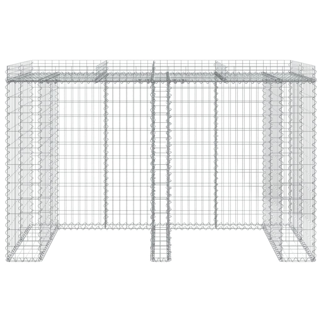 Perete gabion pentru pubela gunoi 192x91x120 cm fier galvanizat