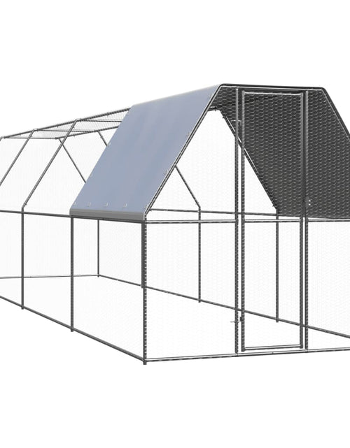 Загрузите изображение в средство просмотра галереи, Coteț de exterior pentru păsări, 2x8x2 m, oțel zincat
