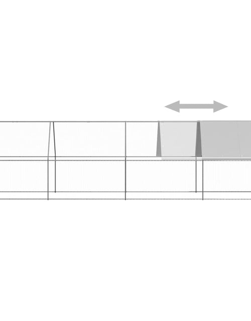 Încărcați imaginea în vizualizatorul Galerie, Coteț de exterior pentru păsări, 2x8x2 m, oțel zincat
