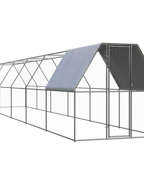 Загрузите изображение в средство просмотра галереи, Coteț de exterior pentru păsări, 2x12x2 m, oțel zincat
