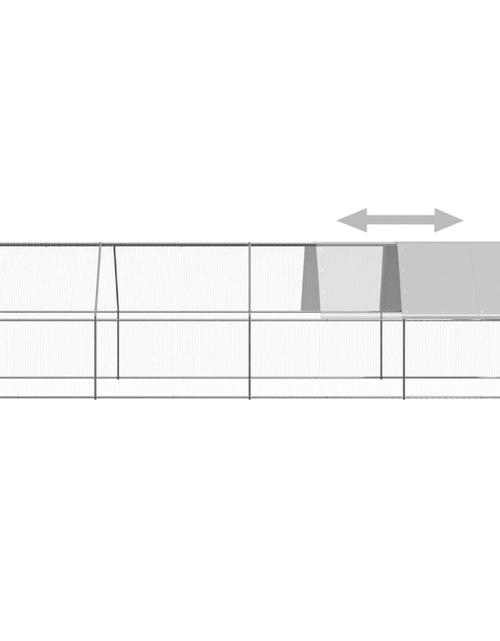 Încărcați imaginea în vizualizatorul Galerie, Coteț de păsări pentru exterior, 3x8x2 m, oțel zincat
