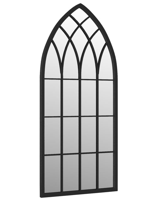 Încărcați imaginea în vizualizatorul Galerie, Oglindă de grădină, negru, 100x45 cm, fier, uz exterior
