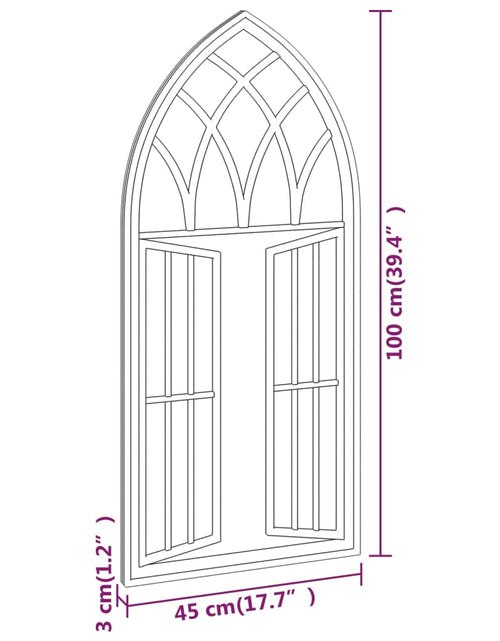 Загрузите изображение в средство просмотра галереи, Oglindă de grădină, nisipiu, 100x45 cm, fier, uz exterior
