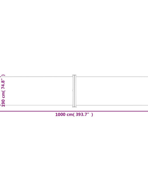 Загрузите изображение в средство просмотра галереи, Copertină laterală retractabilă, negru, 200x1000 cm
