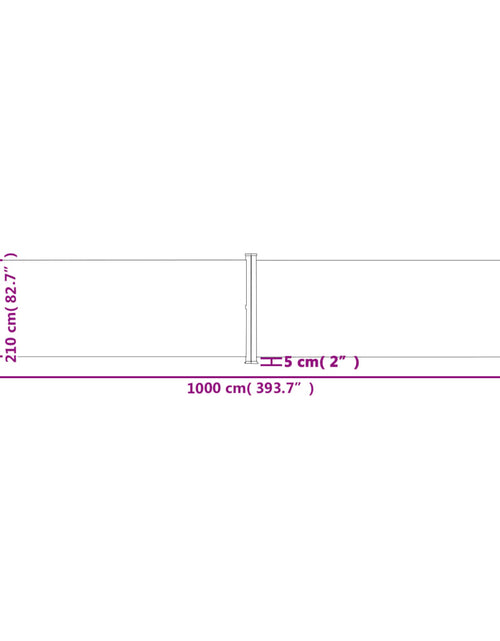 Загрузите изображение в средство просмотра галереи, Copertină laterală retractabilă, antracit, 220x1000 cm
