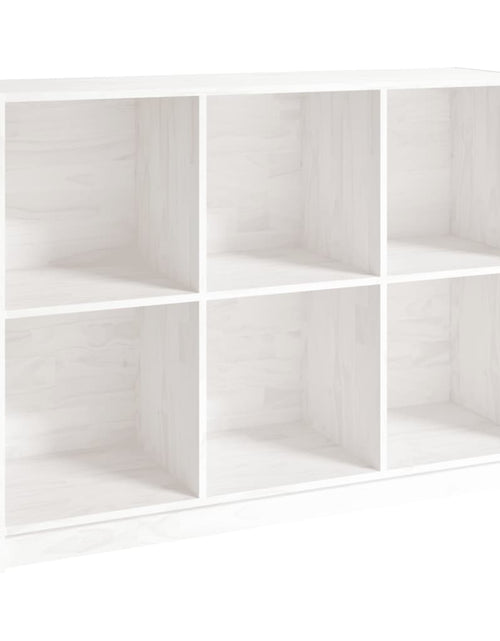 Încărcați imaginea în vizualizatorul Galerie, Bibliotecă, alb, 104x33x76 cm, lemn masiv de pin - Lando
