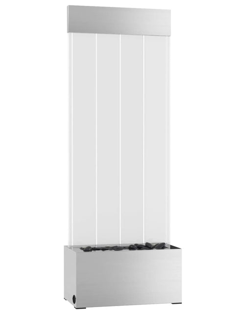 Încărcați imaginea în vizualizatorul Galerie, Coloană cu bule cu LED-uri RGB oțel inoxidabil/acrilic 110 cm
