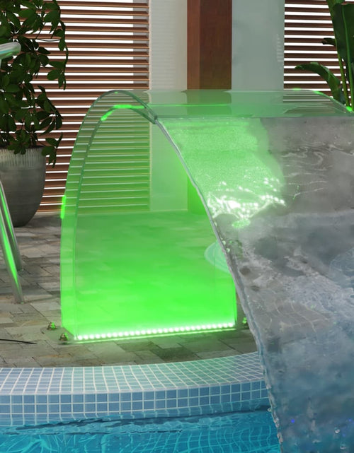 Încărcați imaginea în vizualizatorul Galerie, Fântână de piscină cu LED-uri RGB, acril, 50 cm
