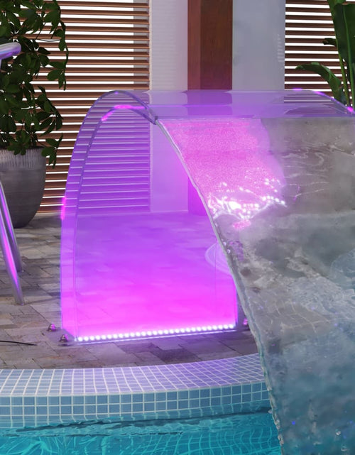 Încărcați imaginea în vizualizatorul Galerie, Fântână de piscină cu LED-uri RGB, acril, 50 cm
