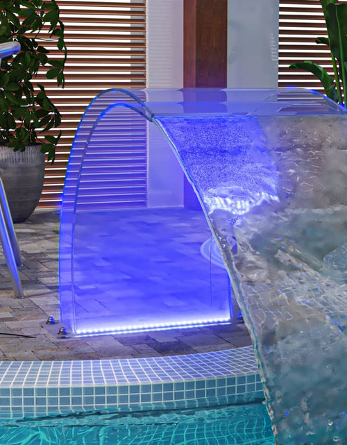 Încărcați imaginea în vizualizatorul Galerie, Fântână de piscină cu LED-uri RGB, acril, 50 cm
