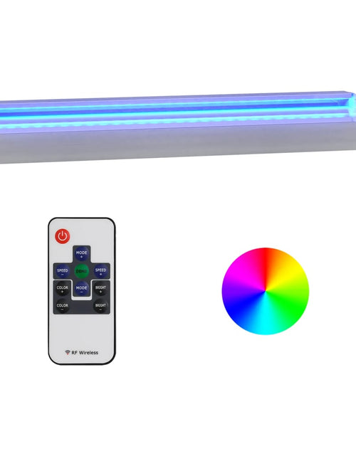 Загрузите изображение в средство просмотра галереи, Deversor de cascadă cu LED-uri RGB, 60 cm, oțel inoxidabil
